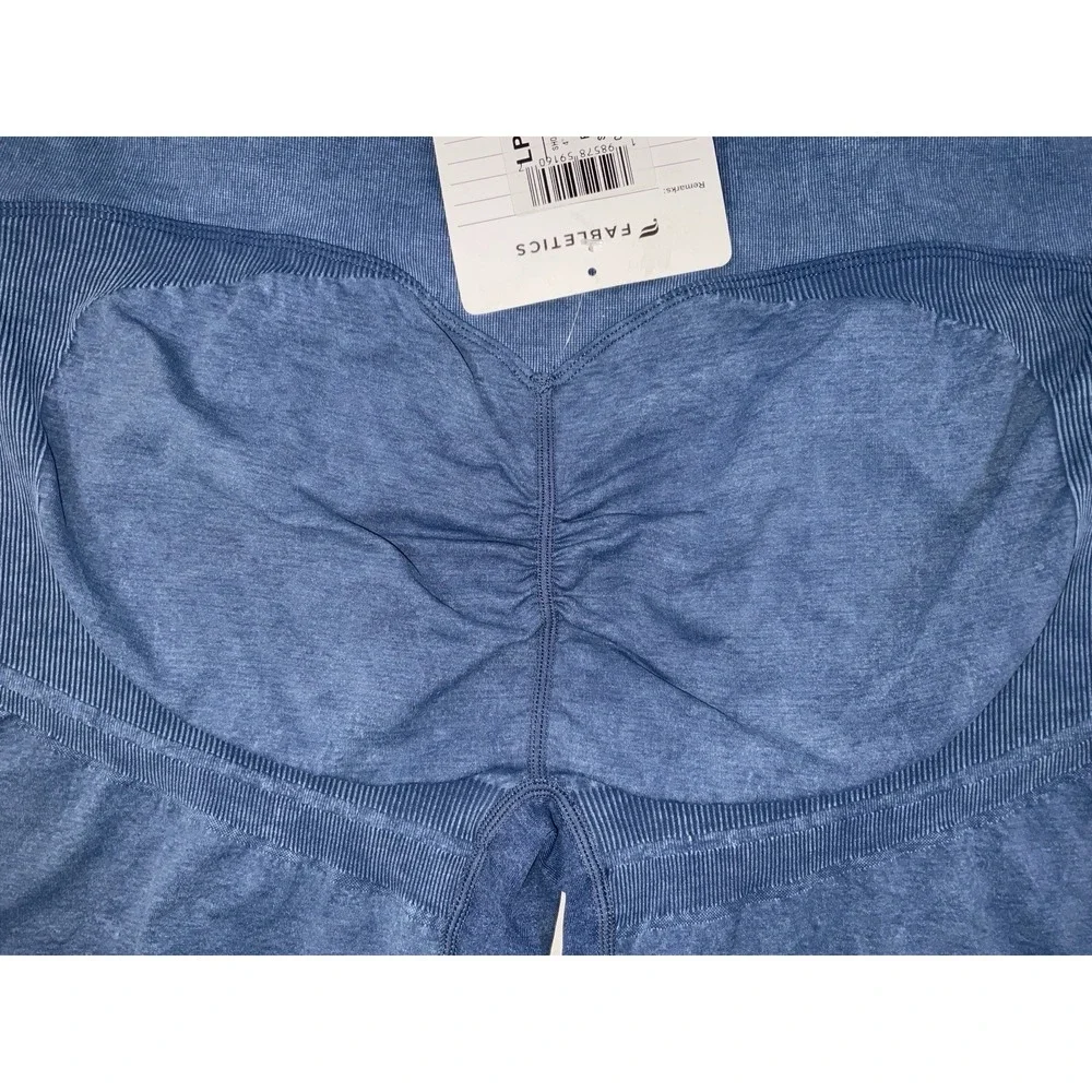 NWOT Women's Fabletics Sleek Seamless High Waisted‎ Sculpt Shorts Indigo Plus 3X - Picture 5 of 6